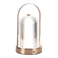 LED dimmbare wiederaufladbare Touch-Tischlampe LED/1W/5V 3000-6000K 1800 mAh Kupfer