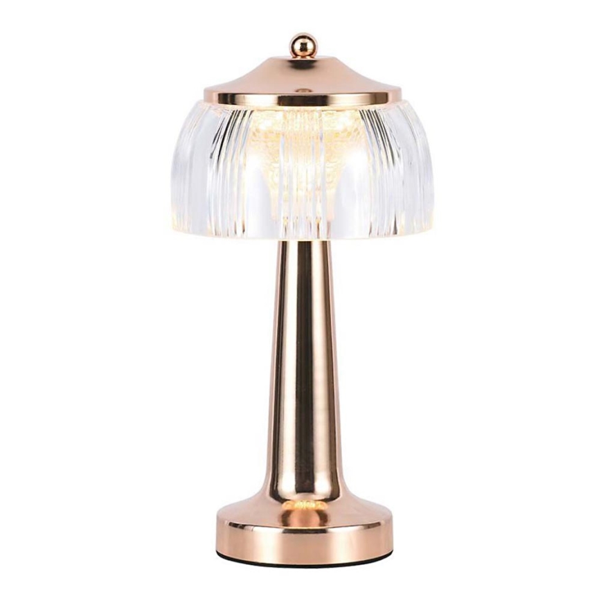 LED dimmbare, wiederaufladbare Touch-Tischlampe LED/1W/5V 3000-6000K 1800 mAh Roségold