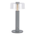 LED dimmbare wiederaufladbare Touch-Tischlampe LED/1W/5V 3000K 1800 mAh grau