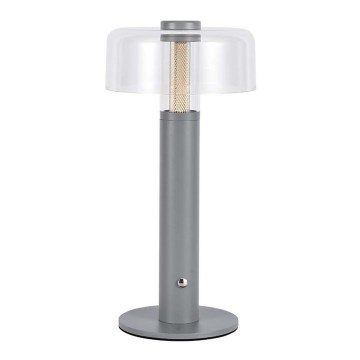 LED dimmbare wiederaufladbare Touch-Tischlampe LED/1W/5V 3000K 1800 mAh grau