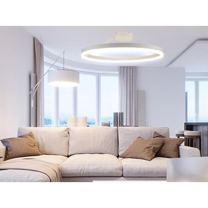 LED Dimmbarer Deckenleuchter LED/40W/230V 3000-6500K Weiß + Fernbedienung