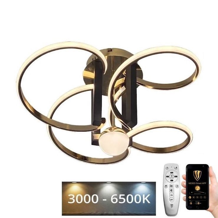 LED Dimmbarer Deckenleuchter LED/80W/230V 3000-6500K + Fernbedienung