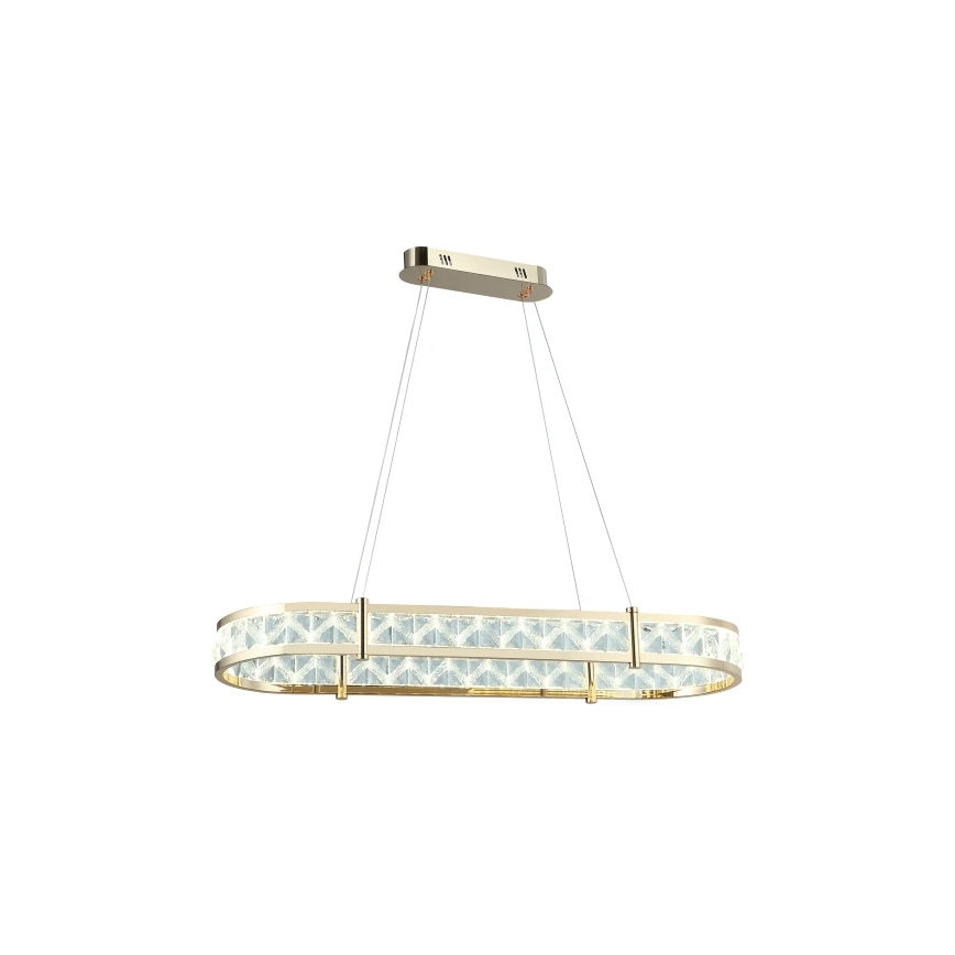 LED-dimmbarer Kristall-Pendelleuchter an Seil ENRIQUE LED/50W//230V 3000-6000K + Fernbedienung