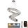 LED dimmbarer Kristall-Kronleuchter an Kabel LED/115W/230V 3000-6500K glänzender Chrom + Fernbedienung