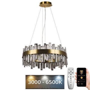 LED dimmbarer Kristall-Kronleuchter an Kabel LED/80W/230V 3000-6500K + Fernbedienung