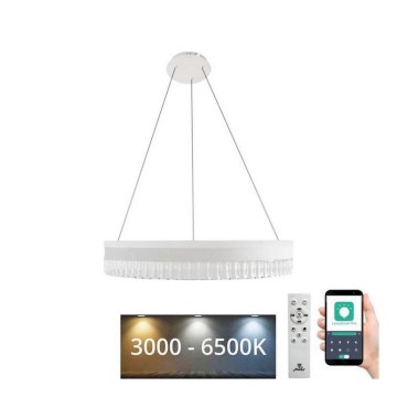 LED dimmbarer Kristall-Kronleuchter an Kabel LED/80W/230V 3000-6500K Weiß + Fernbedienung