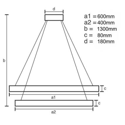 LED dimmbarer Kristall-Kronleuchter an Kabel LED/70W/230V 3000-6500K + Fernbedienung