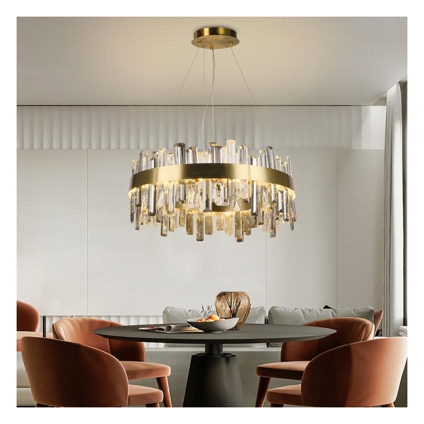 LED dimmbarer Kristall-Kronleuchter an Kabel LED/80W/230V 3000-6500K + Fernbedienung