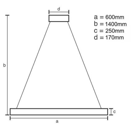 LED dimmbarer Kristall-Kronleuchter an Kabel LED/80W/230V 3000-6500K + Fernbedienung