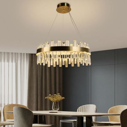 LED dimmbarer Kristall-Kronleuchter an Kabel LED/80W/230V 3000-6500K + Fernbedienung
