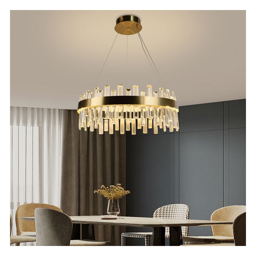 LED dimmbarer Kristall-Kronleuchter an Kabel LED/80W/230V 3000-6500K + Fernbedienung