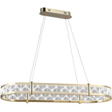 LED-dimmbarer Kristall-Pendelleuchter an Seil ENRIQUE LED/50W//230V 3000-6000K + Fernbedienung