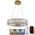 LED dimmbarer Kristall-Pendelleuchter an Seil LED/40W/230V 3000-6500K Chrom/Gold + Fernbedienung