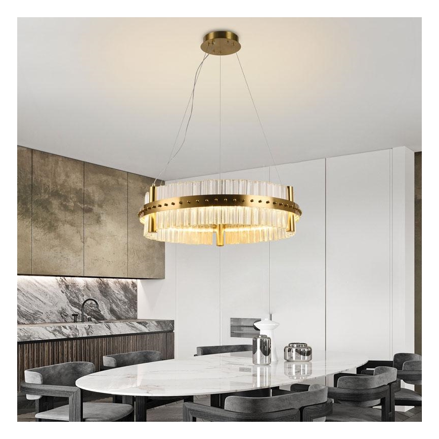 LED dimmbarer Kristall-Kronleuchter an Kabel LED/40W/230V 3000-6500K + Fernbedienung