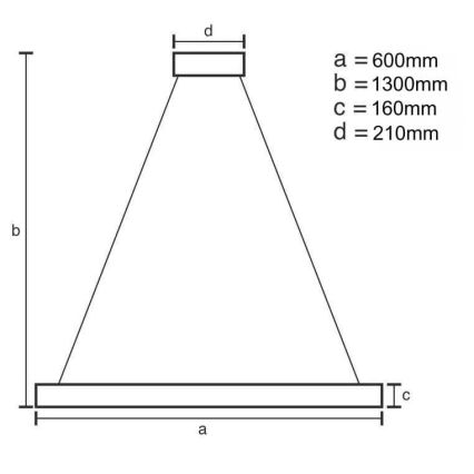 LED dimmbarer Kristall-Kronleuchter an Kabel LED/40W/230V 3000-6500K + Fernbedienung