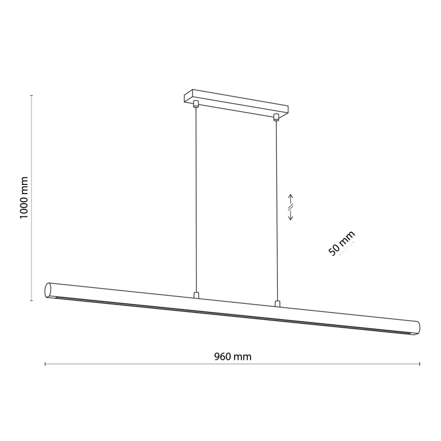 LED dimmbare Hängeleuchte an Seil GIACINTO LED/30W/230V