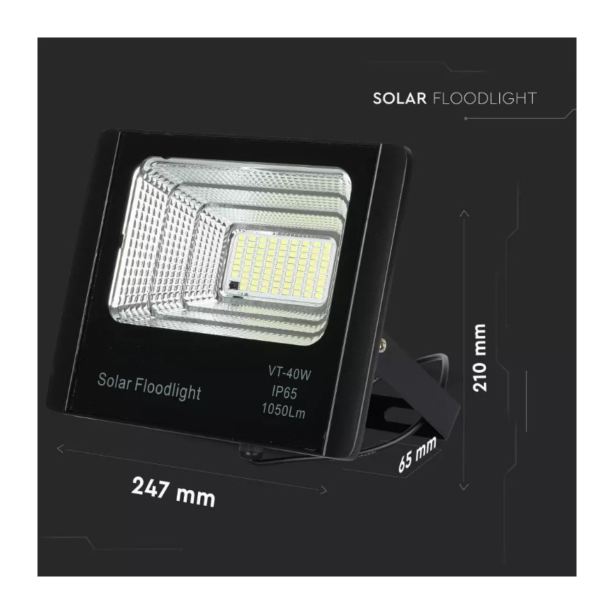 LED dimmbarer Solarstrahler LED/16W/3,2V 4000K IP65 10000 mAh + Fernbedienung