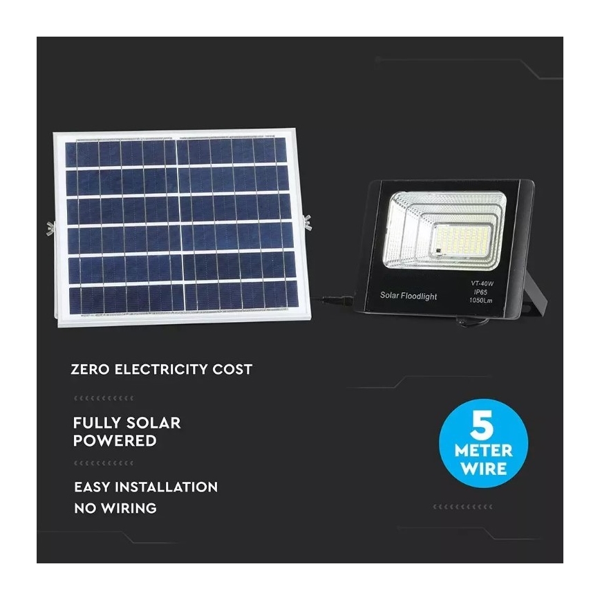 LED dimmbarer Solarstrahler LED/16W/3,2V 4000K IP65 10000 mAh + Fernbedienung