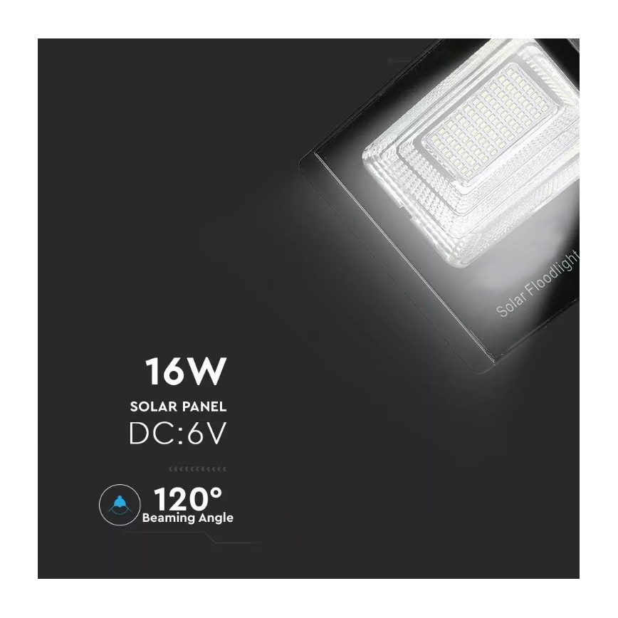 LED dimmbarer Solarstrahler LED/16W/3,2V 4000K IP65 10000 mAh + Fernbedienung
