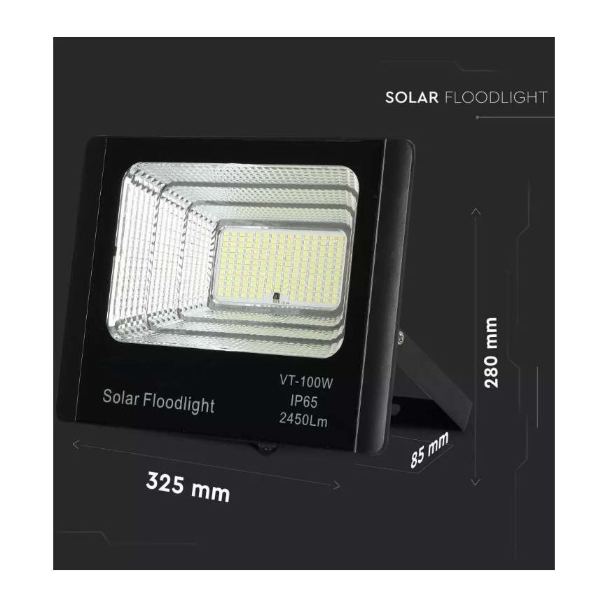 LED Dimmbarer Solarstrahler LED/35W/10V 6000K IP65 + Fernbedienung