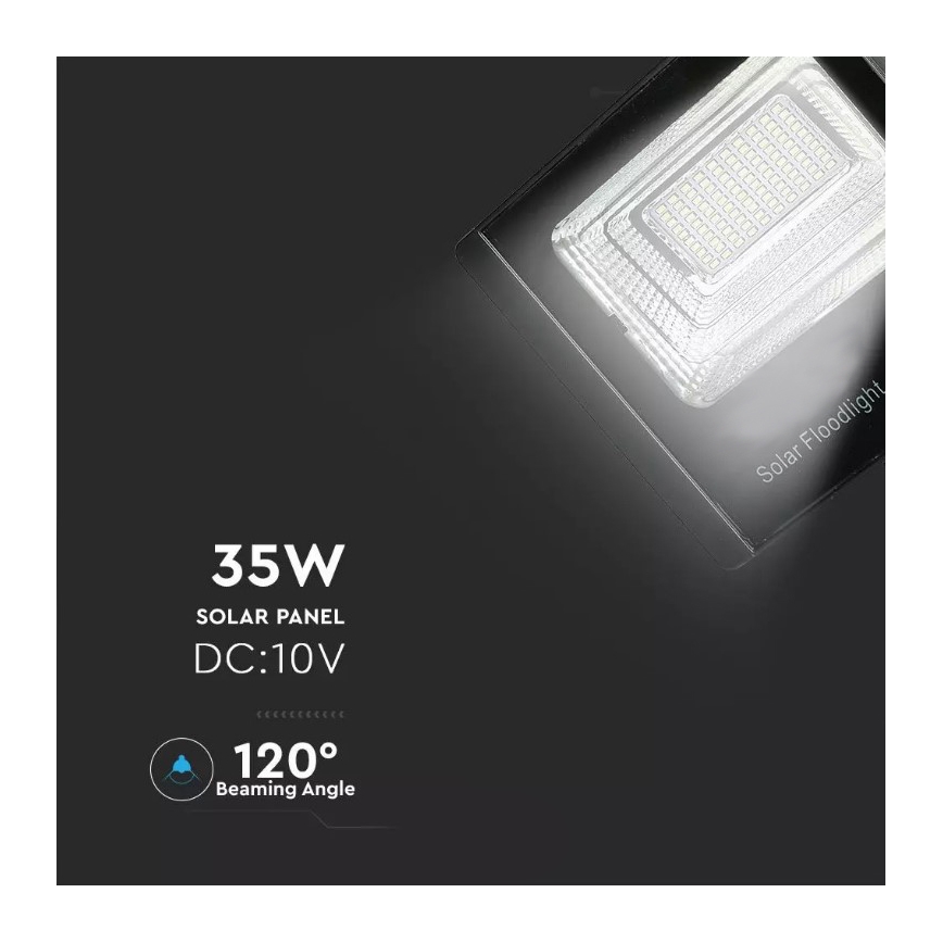 LED Dimmbarer Solarstrahler LED/35W/10V 6000K IP65 + Fernbedienung