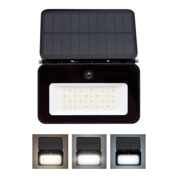 LED dimmbarer Solarstrahler mit Bewegungs- und Dämmerungssensor LED/6W/3,7V 2200 mAh 3000/4000/6500K IP65