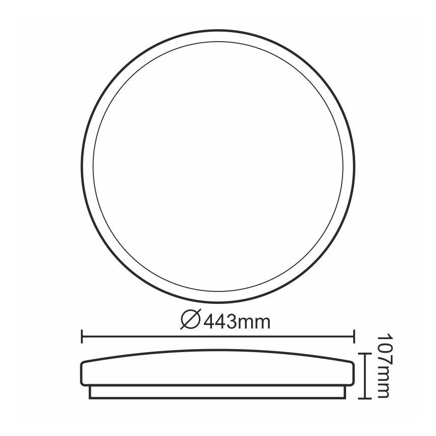 LED dimmbare Deckenleuchte LC8 LED/50W/230V + Fernbedienung