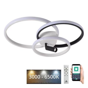 LED Dimmbares Deckenleuchte LED/70W/230V 3000-6500K Weiß/Schwarz + Fernbedienung