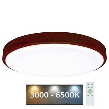 LED Dimmbares Deckenleuchte LENA LED/60W/230V 3000-6500K Eiche + Fernbedienung