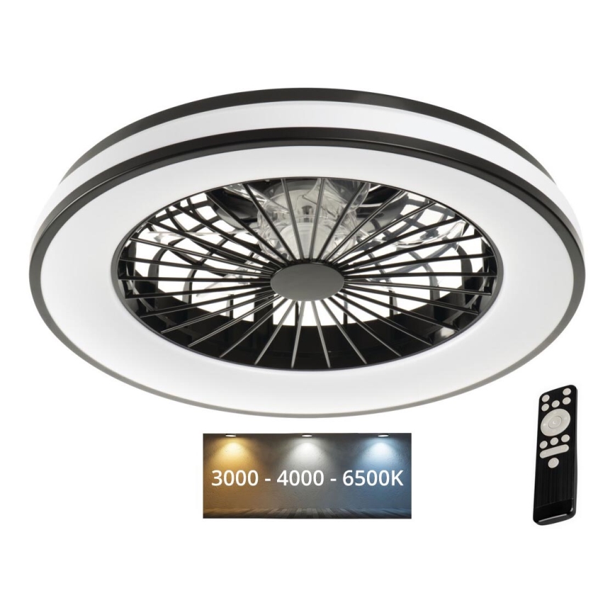 LED Dimmbares Deckenleuchte mit Ventilator PLAVE LED/48W/230V 3000/4000/6500K + Fernbedienung