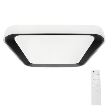 LED Dimmbares Deckenleuchte QUADRO LED/66W/230V 3000-6000K Weiß/Schwarz + Fernbedienung