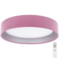 LED Dimmbares Deckenleuchte SMART GALAXY LED/24W/230V Ø 44 cm Rosa/Silber 3000-6500K + Fernbedienung