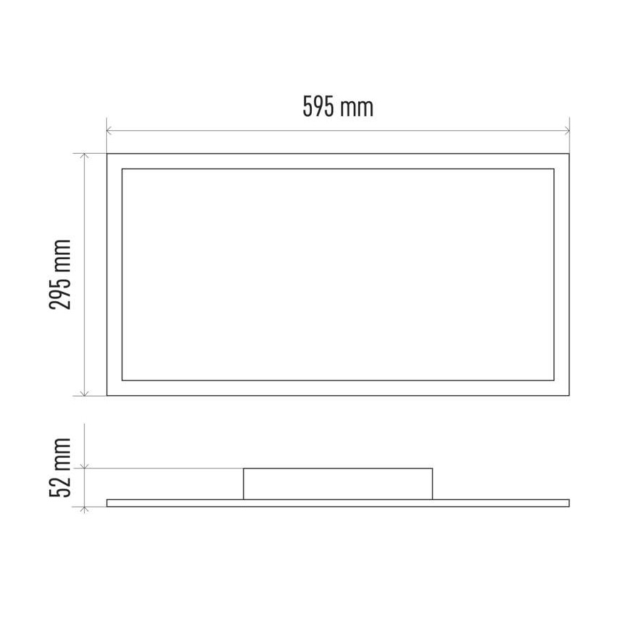 LED dimmbare Deckenleuchte LED/25W/230V 2700K-6000K rechteckig + Fernbedienung