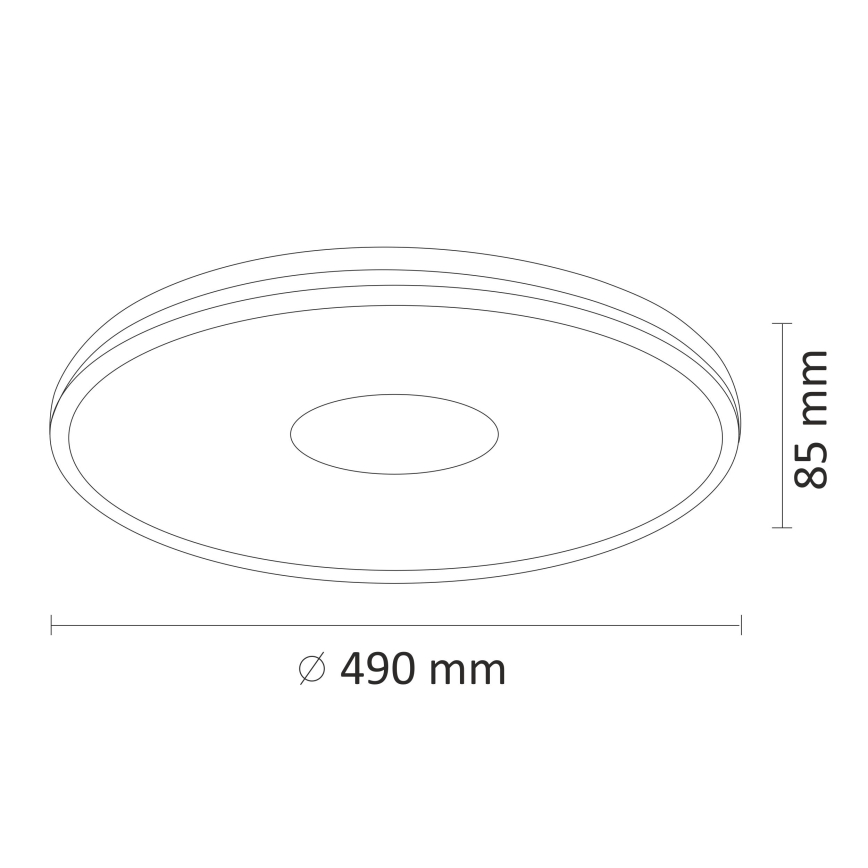 LED dimmbare Deckenleuchte LEON LED/68W/230V mit Fernbedienung