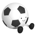 LED-Dimmbares Kinder-Touch-Licht FOOTBALL LED/2W/5V USB 1200 mAh weiß/schwarz