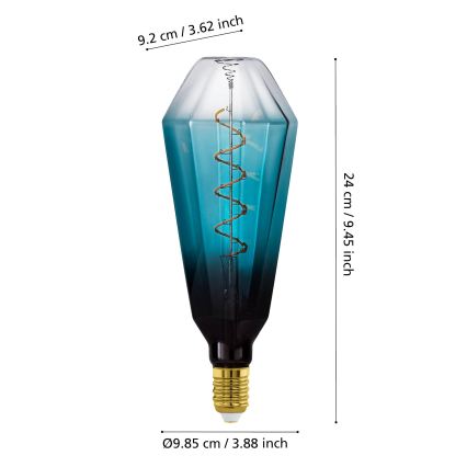 LED-dimmbares VINTAGE-Leuchtmittel E27/4W/230V 2000K blau - Eglo 110235