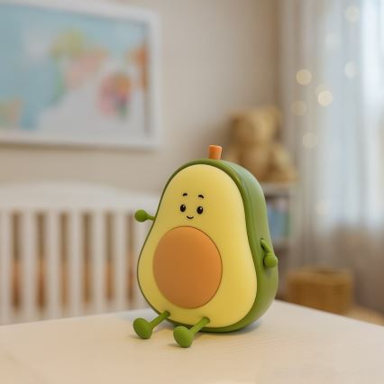 LED-dimmbares, wiederaufladbares Kinder-Nachtlicht mit Touch-Bedienung AVOCADO LED/1W/5V 1200 mAh
