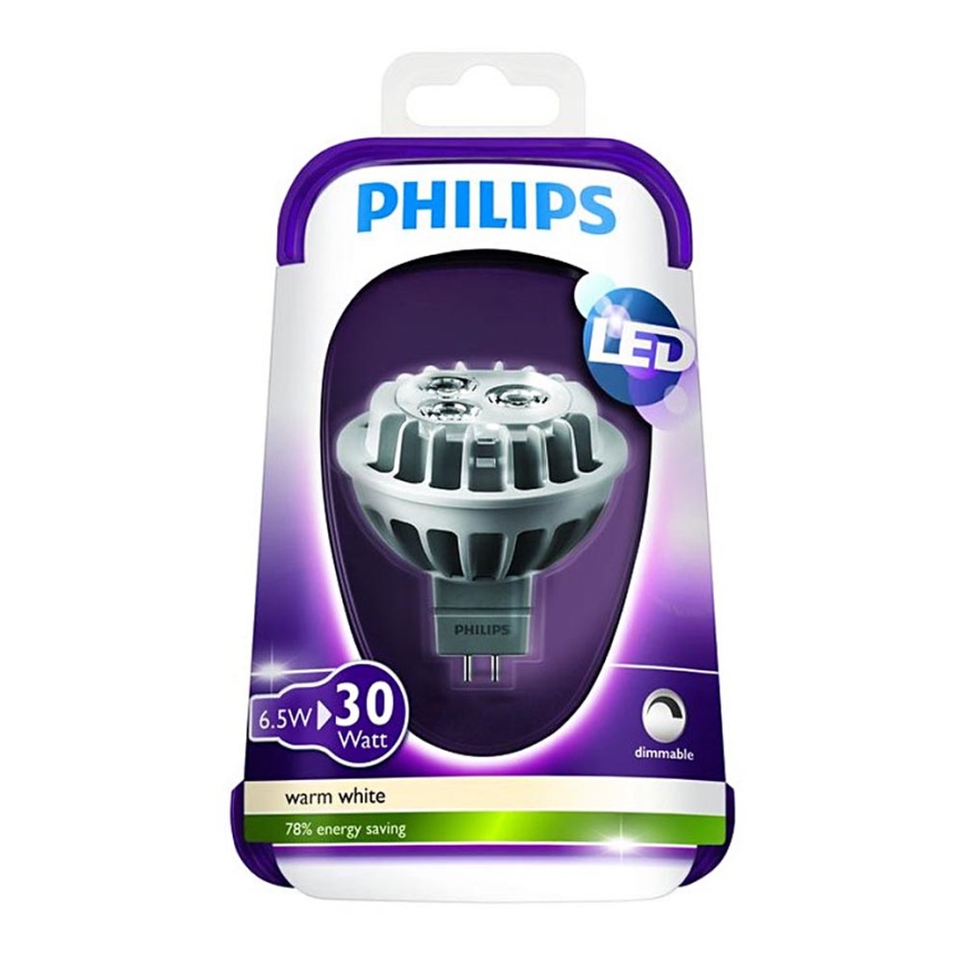 LED-Dimmbirne Philips GU5,3/MR16/6,5W/12V 2700K