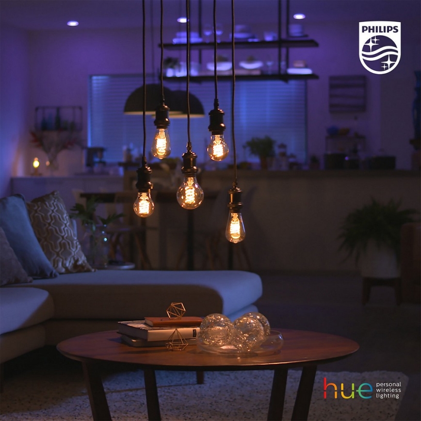 LED Dimmbare Glühbirne Philips HUE WHITE FILAMENT G93 E27/7W/230V