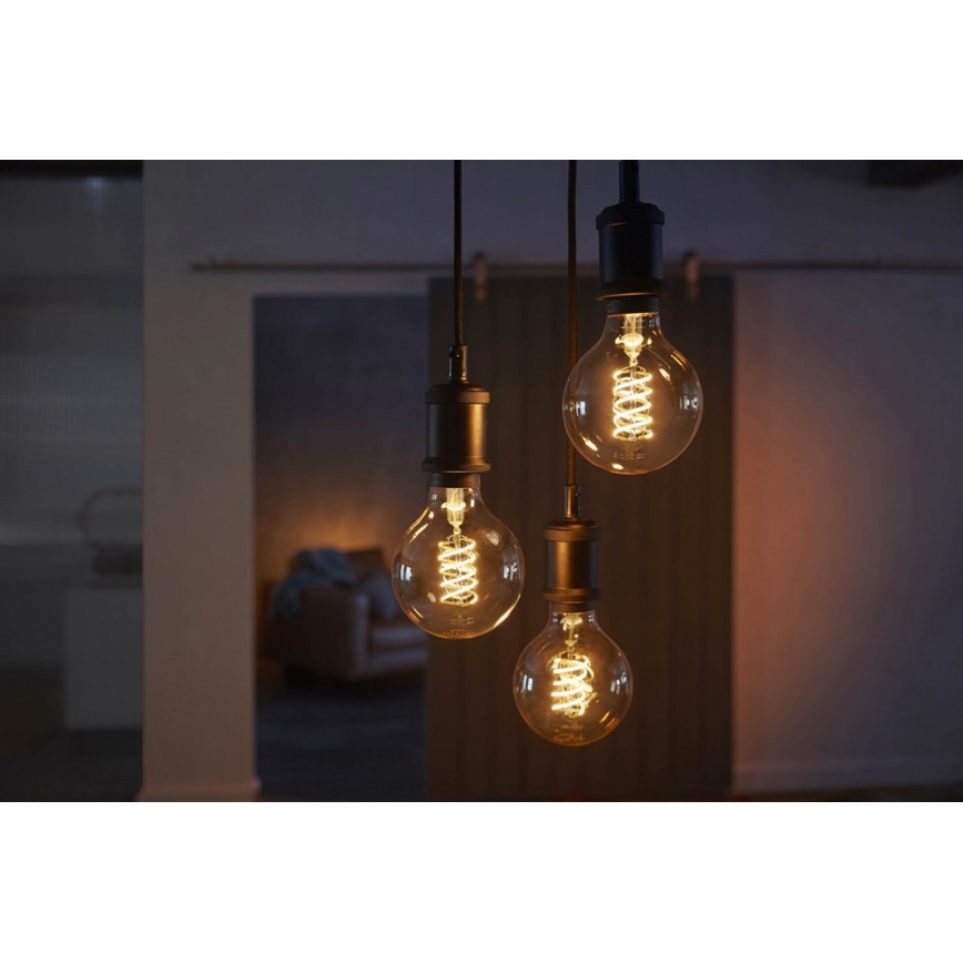 LED Dimmbare Glühbirne Philips HUE WHITE FILAMENT G93 E27/7W/230V