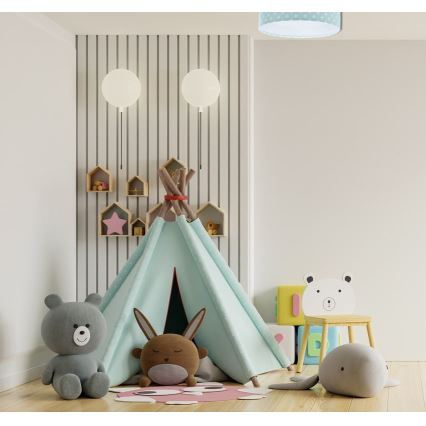 LED Dimmbares Kinder-Deckenleuchte SMART GALAXY KIDS LED/24W/230V 3000-6500K Sternenmuster grün/weiß + Fernbedienung