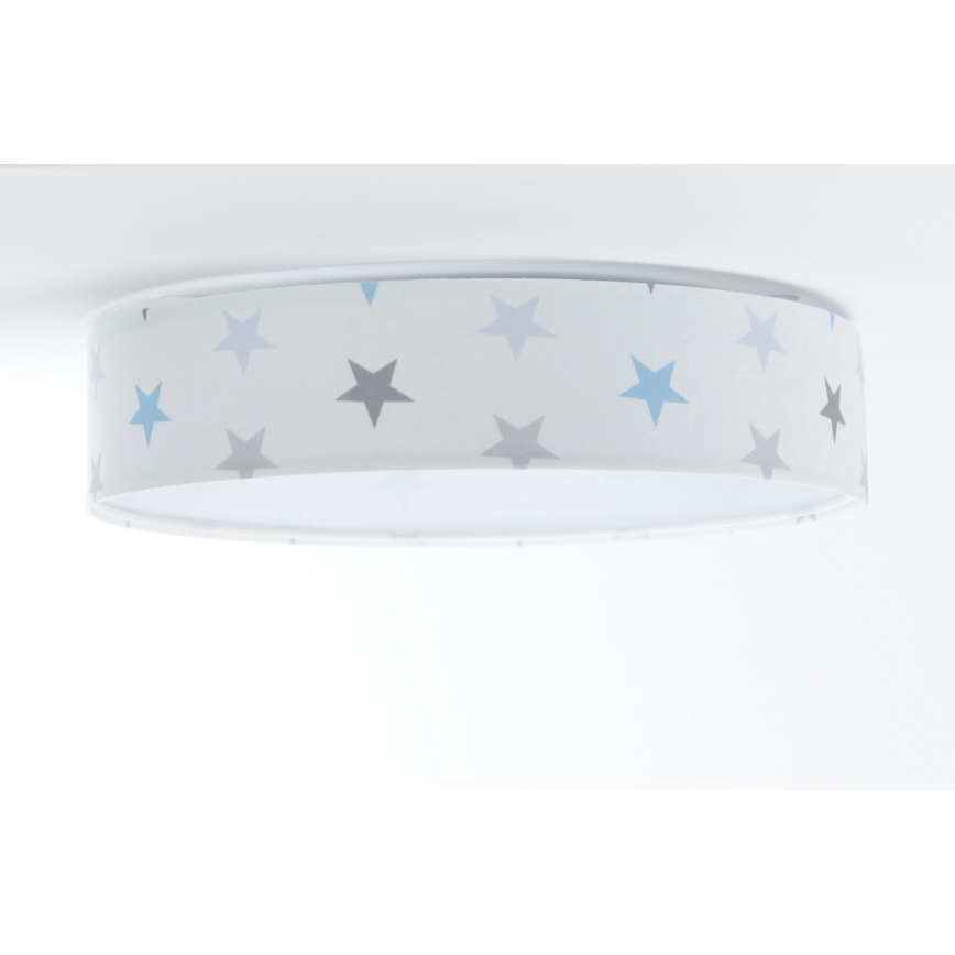 LED Dimmbares Kinder-Deckenleuchte SMART GALAXY KIDS LED/24W/230V 3000-6500K Sternchen Weiß/Grau/Blau + Fernbedienung
