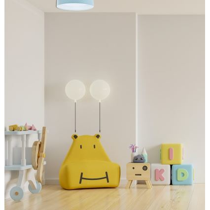 LED Dimmbares Kinder-Deckenleuchte SMART GALAXY KIDS LED/24W/230V 3000-6500K Punkte türkis/weiß + Fernbedienung