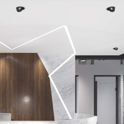 LED Einbau-Spotleuchte LED/20W/230V 3000/4000/6400K Ø 16,5 cm schwarz