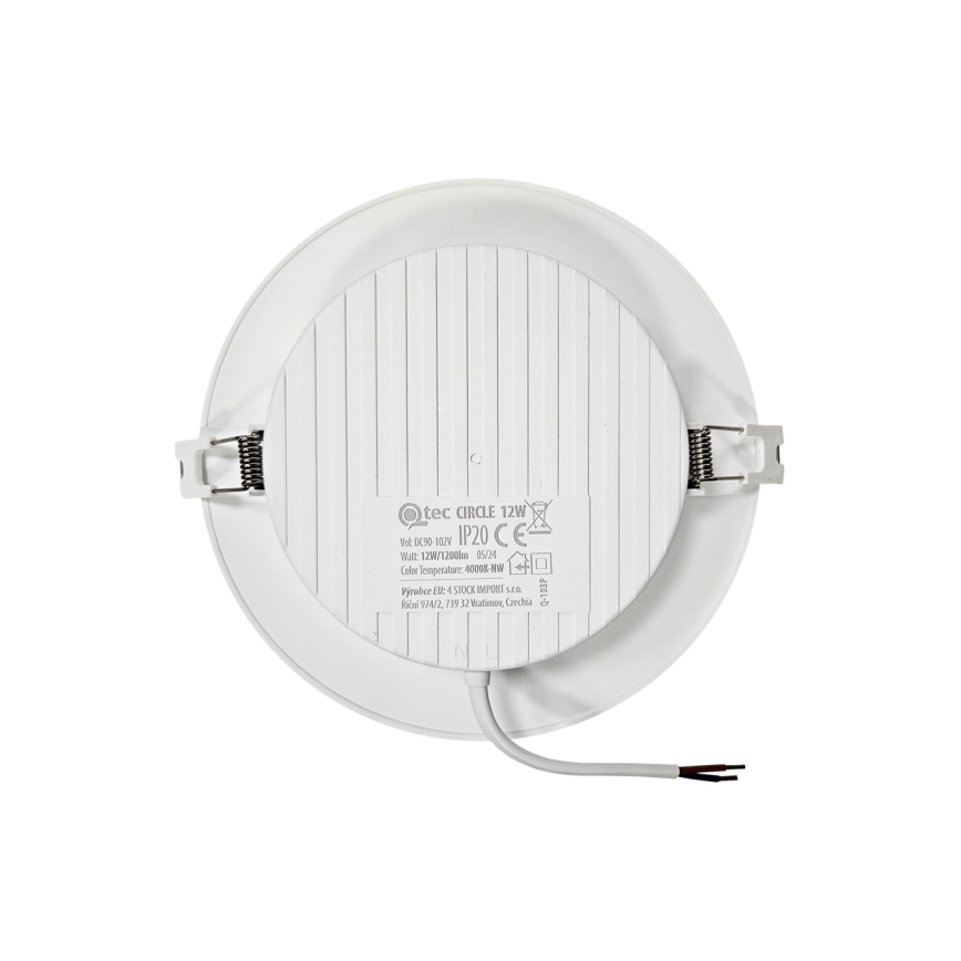 LED-Einbauleuchte CIRCLE LED/12W/230V 4000K d 17 cm weiß
