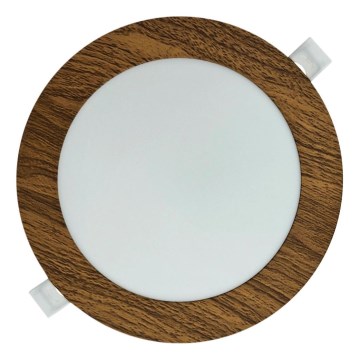 LED-Einbauleuchte CIRCLE LED/12W/230V 4200K d 16,7 cm braun
