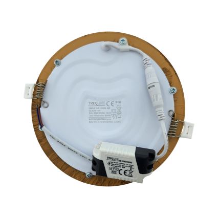 LED-Einbauleuchte CIRCLE LED/12W/230V 4200K d 16,7 cm braun