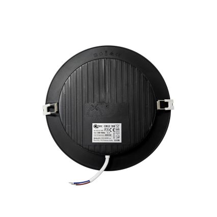 LED-Einbauleuchte CIRCLE LED/18W/230V 4000K d 22 cm schwarz