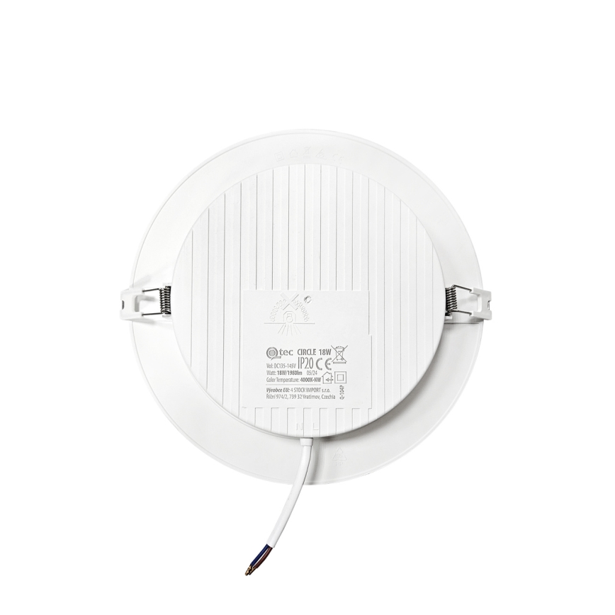 LED-Einbauleuchte CIRCLE LED/18W/230V 4000K d 22 cm weiß