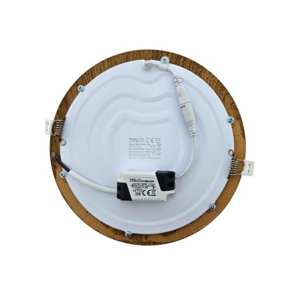 LED-Einbauleuchte CIRCLE LED/18W/230V 4200K d 22 cm braun